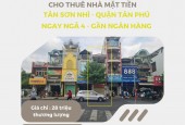 Cho thuê nhà Mặt Tiền Tân Sơn Nhì 64m2, 2Lầu, 28 triệu- NGAY NGÃ 4